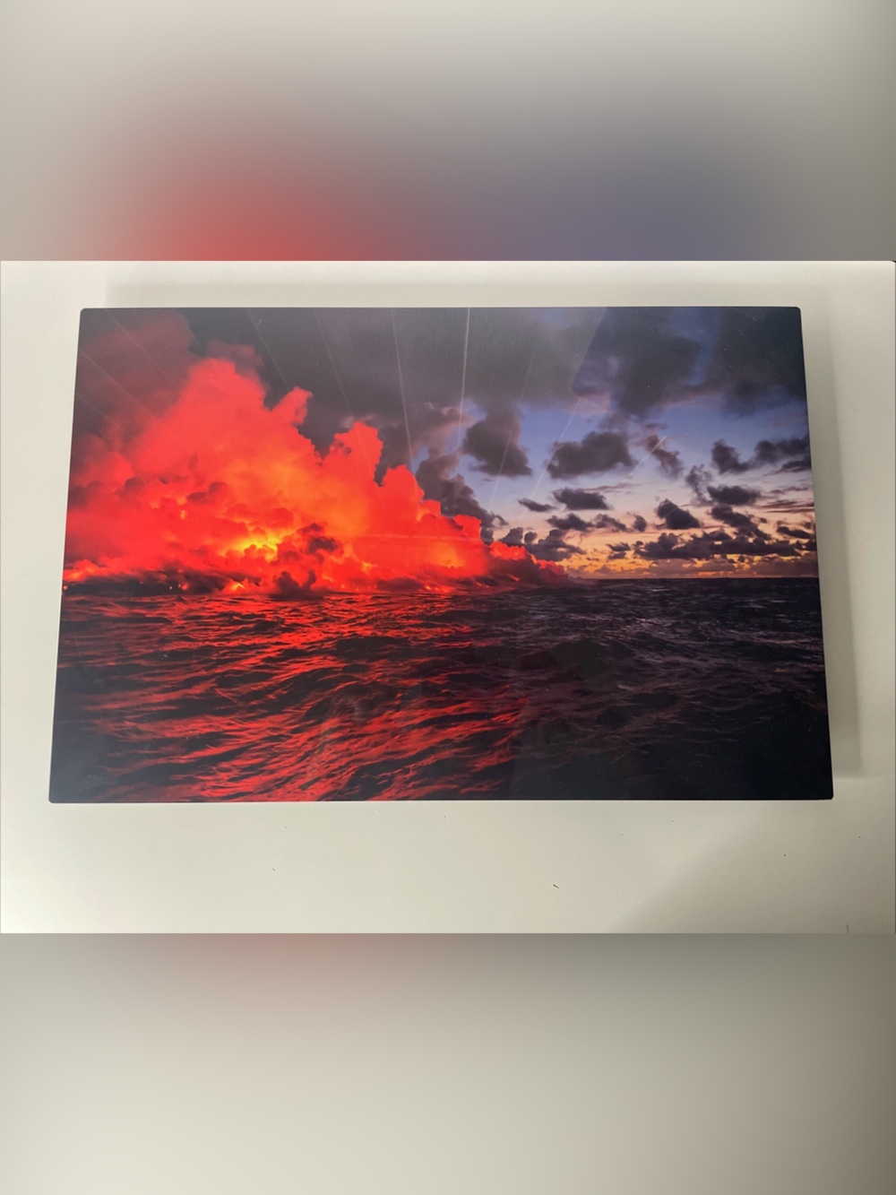 Dramatic Red Sunset Ocean Canvas Wall Art